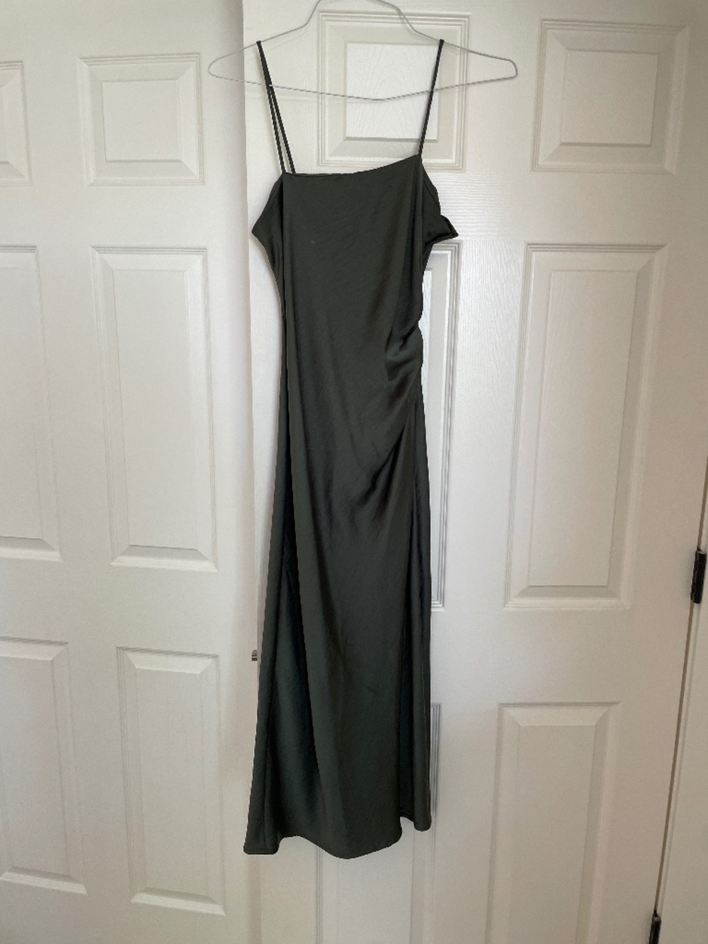 Zara green scrunch dress